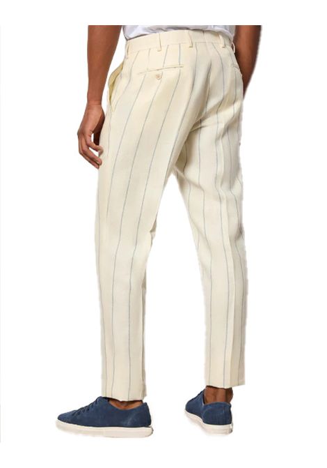 Abito L.B.M. 1911 uomo Paul 368753373 Beige gessato due bottoni tasche con aletta pantaloni senza pince L.B.M. 1911 | Abiti | 3687533731